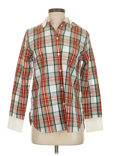 Pre-owned Jcrew Long Sleeve Button Down Shirt In Ivory