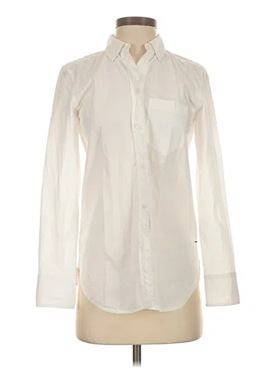 Pre-owned Jcrew Long Sleeve Button Down Shirt In Ivory