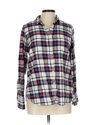 Pre-owned Jcrew Long Sleeve Button Down Shirt In Ivory