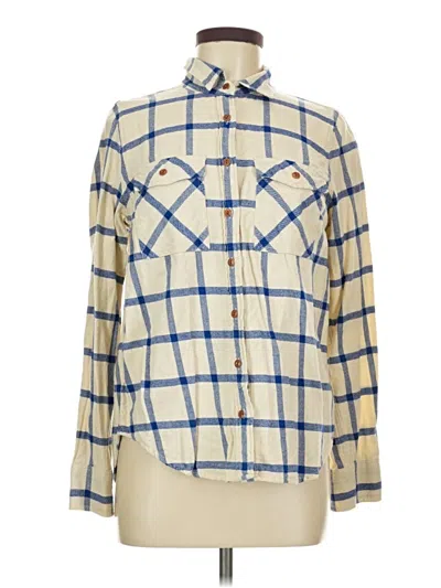 Pre-owned Jcrew Long Sleeve Button Down Shirt In Ivory