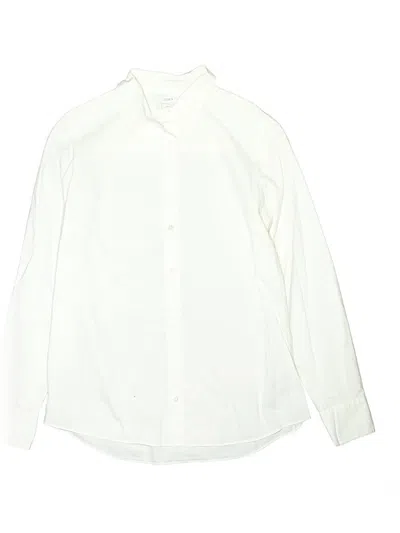 Pre-owned Jcrew Kids' Long Sleeve Button Down Shirt In Ivory