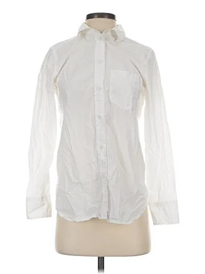 Pre-owned Jcrew Long Sleeve Button Down Shirt In Ivory
