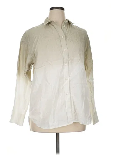 Pre-owned Jcrew Long Sleeve Button Down Shirt In Ivory