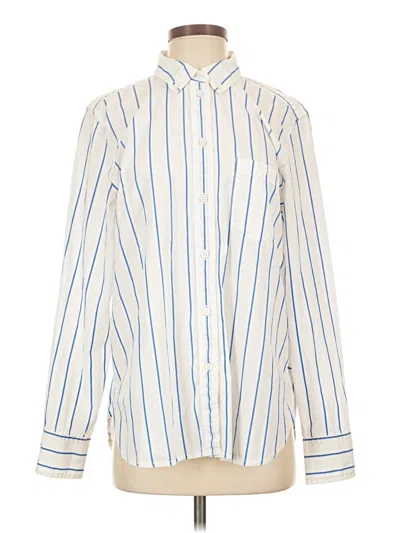 Pre-owned Jcrew Long Sleeve Button Down Shirt In Ivory