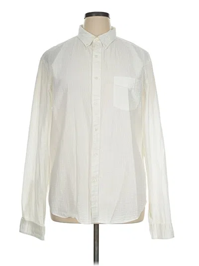 Pre-owned Jcrew Long Sleeve Button Down Shirt In Ivory