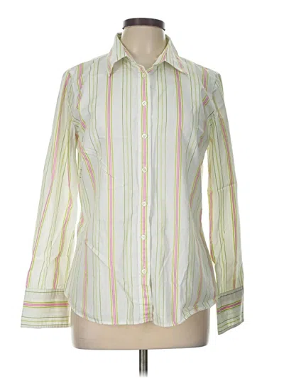 Pre-owned Jcrew Long Sleeve Button Down Shirt In Ivory