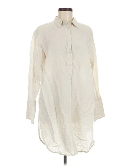 Pre-owned Jcrew Long Sleeve Button Down Shirt In Ivory