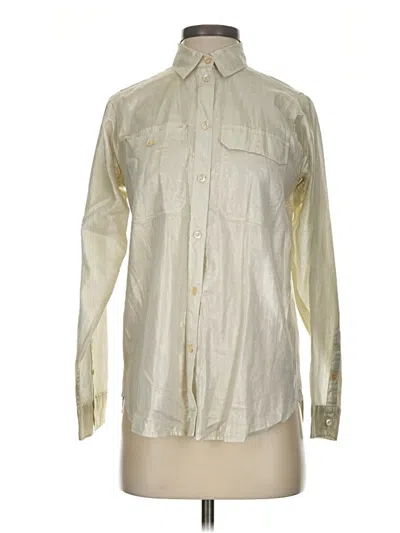 Pre-owned Jcrew Long Sleeve Button Down Shirt In Ivory