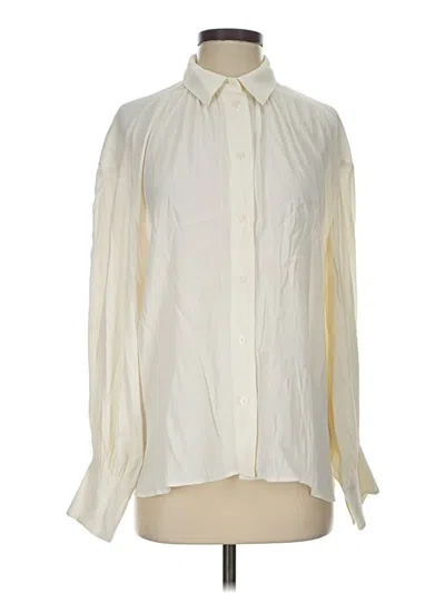 Pre-owned Jcrew Long Sleeve Button Down Shirt In Ivory