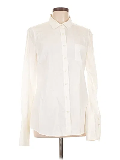 Pre-owned Jcrew Long Sleeve Button Down Shirt In Ivory