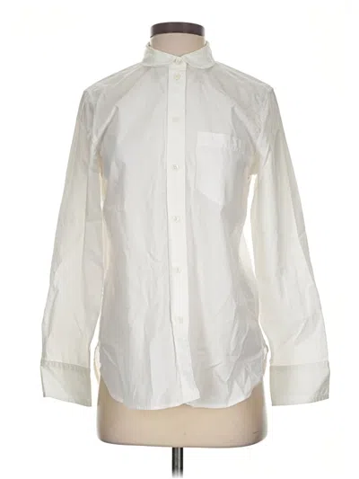 Pre-owned Jcrew Long Sleeve Button Down Shirt In Ivory