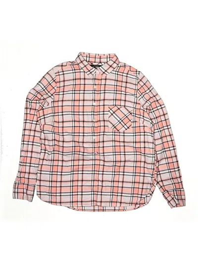 Pre-owned Jcrew Kids' Long Sleeve Button Down Shirt In Orange