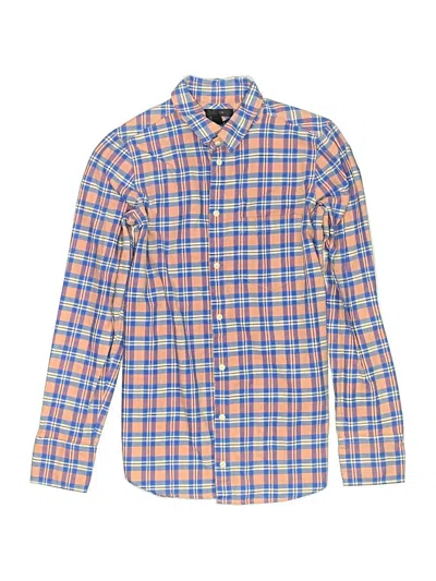 Pre-owned Jcrew Kids' Long Sleeve Button Down Shirt In Orange