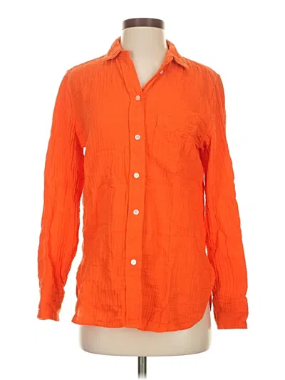Pre-owned Jcrew Long Sleeve Button Down Shirt In Orange