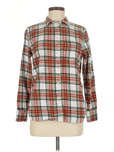 Pre-owned Jcrew Long Sleeve Button Down Shirt In Orange