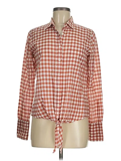 Pre-owned Jcrew Long Sleeve Button Down Shirt In Orange