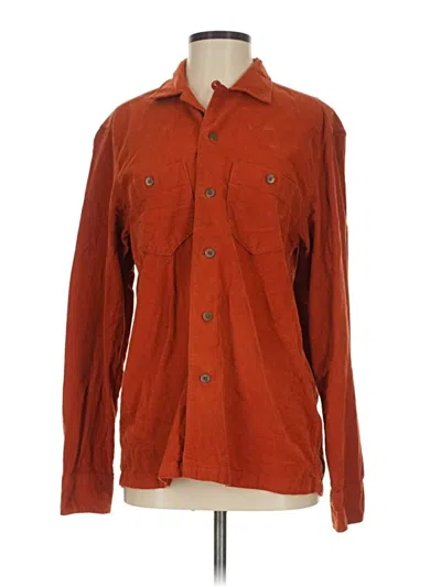 Pre-owned Jcrew Long Sleeve Button Down Shirt In Orange
