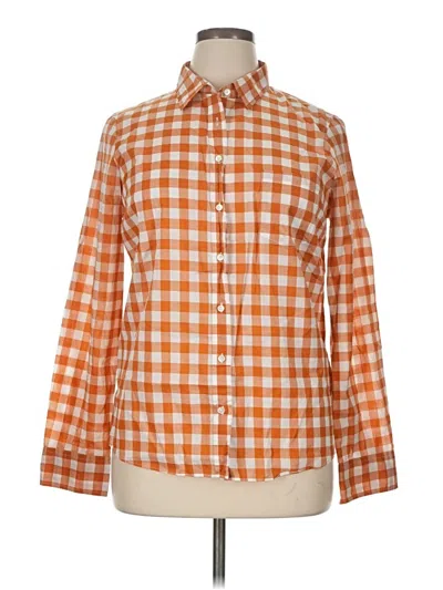 Pre-owned Jcrew Long Sleeve Button Down Shirt In Orange