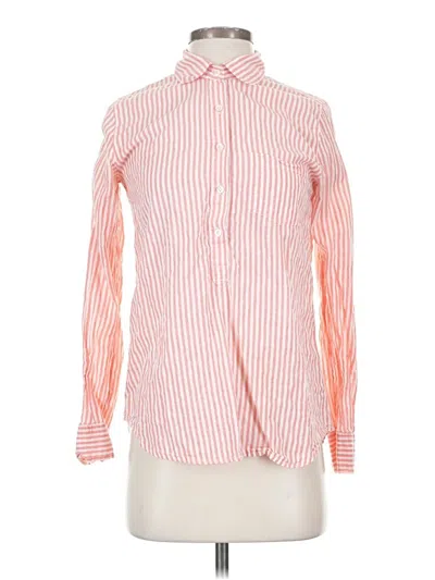 Pre-owned Jcrew Long Sleeve Button Down Shirt In Orange