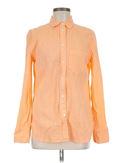 Pre-owned Jcrew Long Sleeve Button Down Shirt In Orange