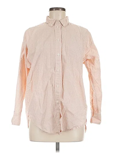 Pre-owned Jcrew Long Sleeve Button Down Shirt In Orange