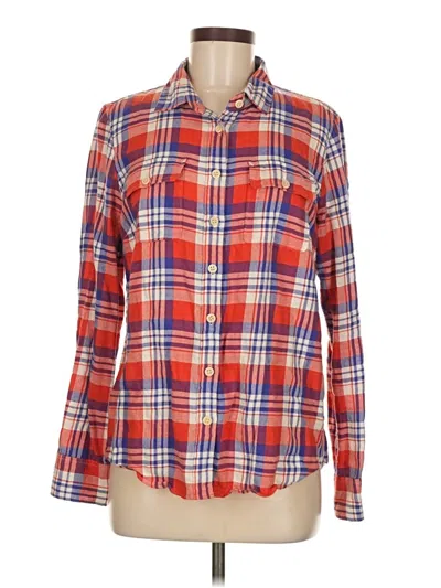 Pre-owned Jcrew Long Sleeve Button Down Shirt In Orange