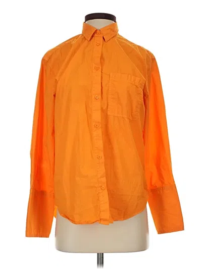 Pre-owned Jcrew Long Sleeve Button Down Shirt In Orange