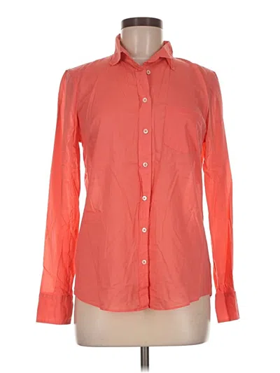 Pre-owned Jcrew Long Sleeve Button Down Shirt In Orange