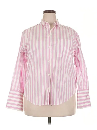 Pre-owned Jcrew Long Sleeve Button Down Shirt In Pink
