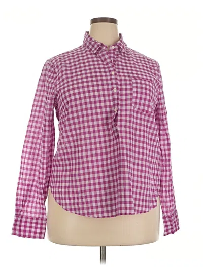 Jcrew Long Sleeve Button Down Shirt In Pink
