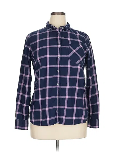 Pre-owned Jcrew Long Sleeve Button Down Shirt In Purple
