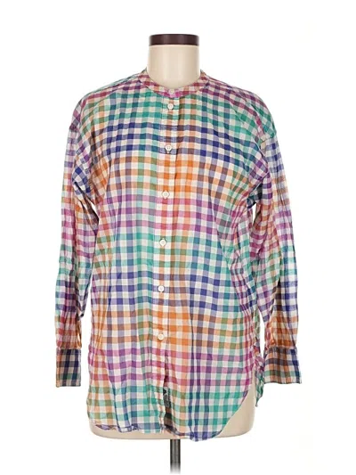 Pre-owned Jcrew Long Sleeve Button Down Shirt In Purple
