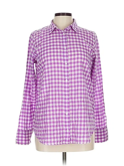 Pre-owned Jcrew Long Sleeve Button Down Shirt In Purple
