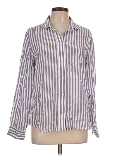 Pre-owned Jcrew Long Sleeve Button Down Shirt In Purple