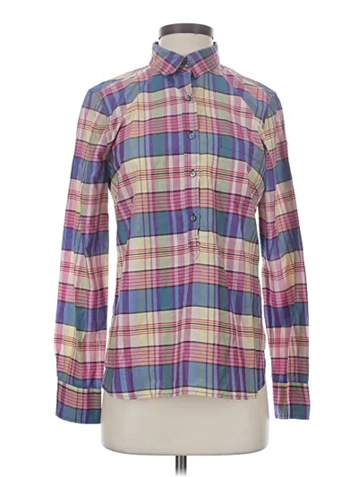 Jcrew Long Sleeve Button Down Shirt In Purple