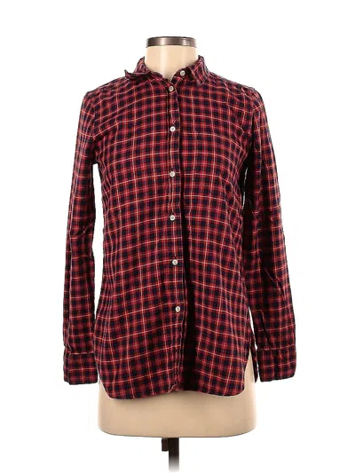 Pre-owned Jcrew Long Sleeve Button Down Shirt In Red