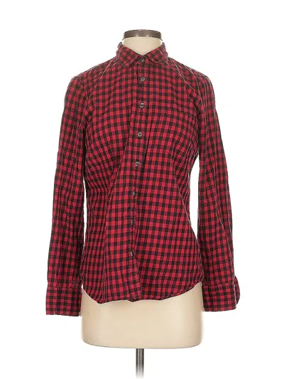 Pre-owned Jcrew Long Sleeve Button Down Shirt In Red