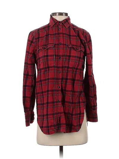 Pre-owned Jcrew Long Sleeve Button Down Shirt In Red