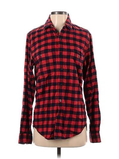 Pre-owned Jcrew Long Sleeve Button Down Shirt In Red