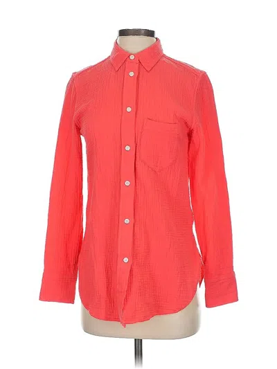 Pre-owned Jcrew Long Sleeve Button Down Shirt In Red
