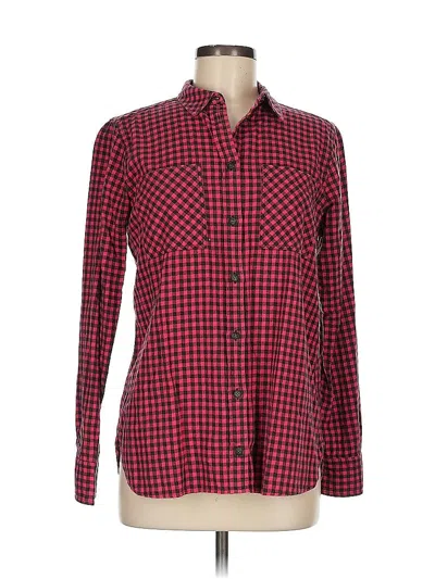 Pre-owned Jcrew Long Sleeve Button Down Shirt In Red