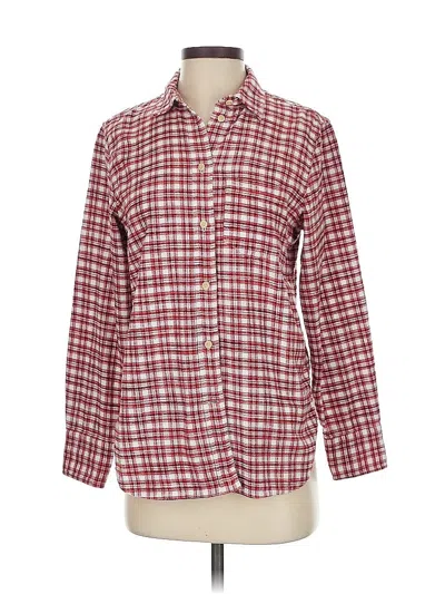 Pre-owned Jcrew Long Sleeve Button Down Shirt In Red
