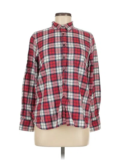 Pre-owned Jcrew Long Sleeve Button Down Shirt In Red