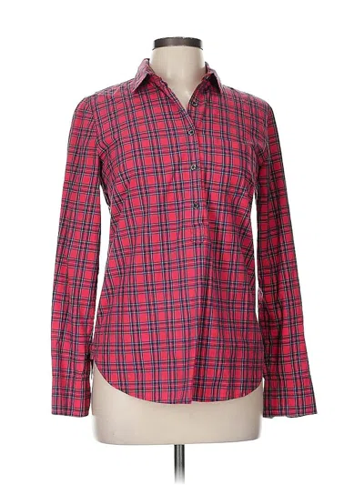 Pre-owned Jcrew Long Sleeve Button Down Shirt In Red