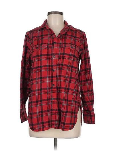 Pre-owned Jcrew Long Sleeve Button Down Shirt In Red