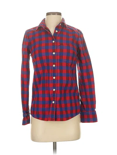 Pre-owned Jcrew Long Sleeve Button Down Shirt In Red