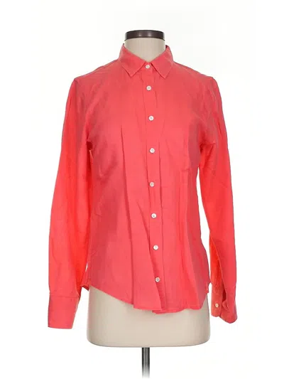 Pre-owned Jcrew Long Sleeve Button Down Shirt In Red