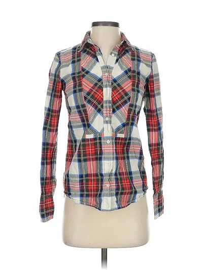 Pre-owned Jcrew Long Sleeve Button Down Shirt In Red