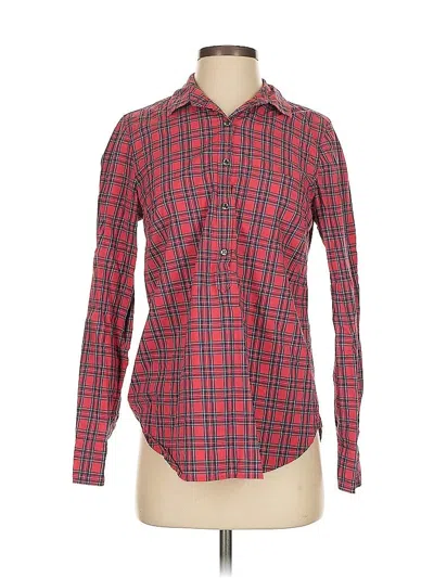 Pre-owned Jcrew Long Sleeve Button Down Shirt In Red