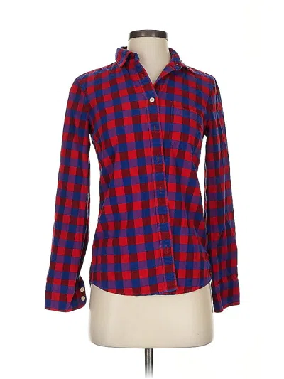 Pre-owned Jcrew Long Sleeve Button Down Shirt In Red